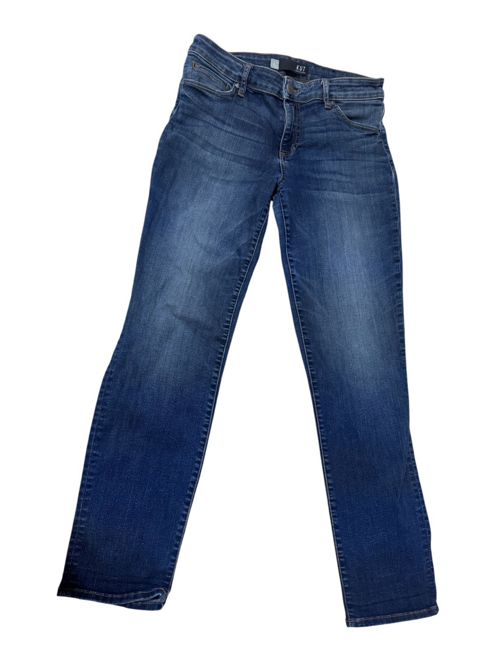 Kut from the Kloth Straight-Leg Jeans in Dark Blue Denim - Picture 2 of 8